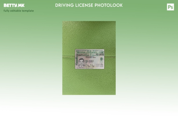 модерен стил Канада, Британска Колумбија возачка дозвола претставува преден шабл